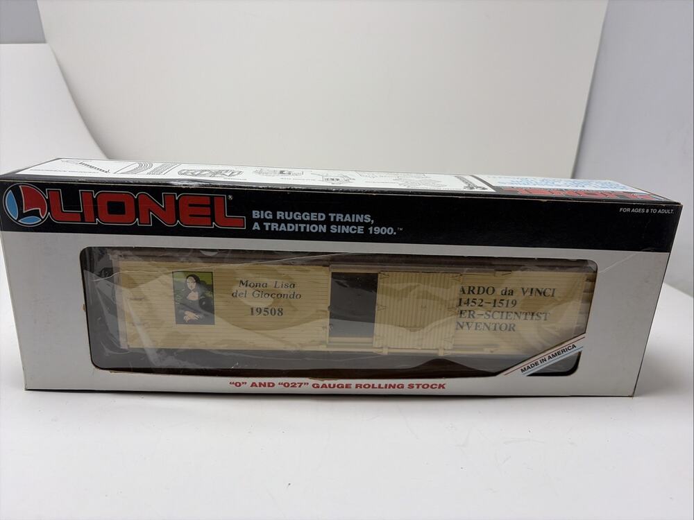 Lionel (New In Box )6-19508 LEONARDO DE VINCI REEFER CAR TRAIN CAR O-Gauge